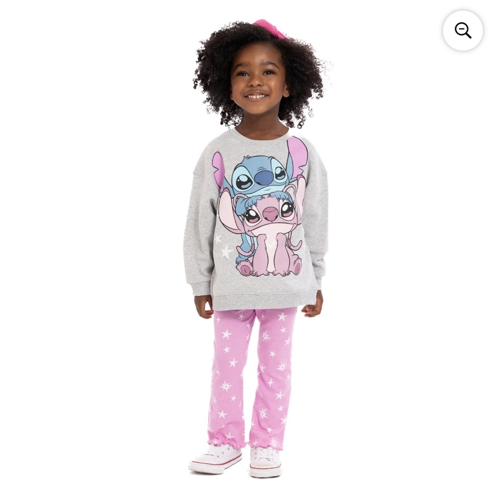 Disney Gray and Pink Stitch Set